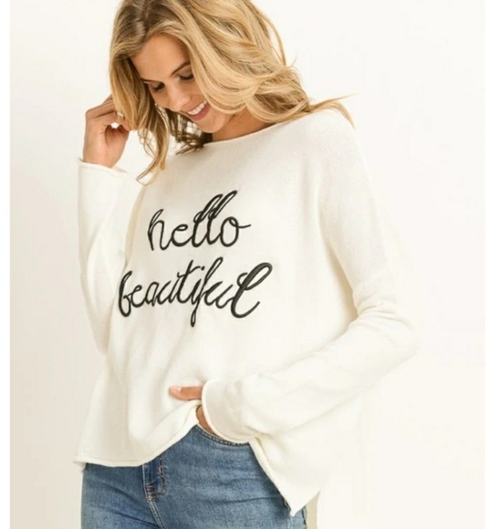 HELLO BEAUTIFUL Women's Sweater Plus Size 2X NWT - Picture 2 of 7